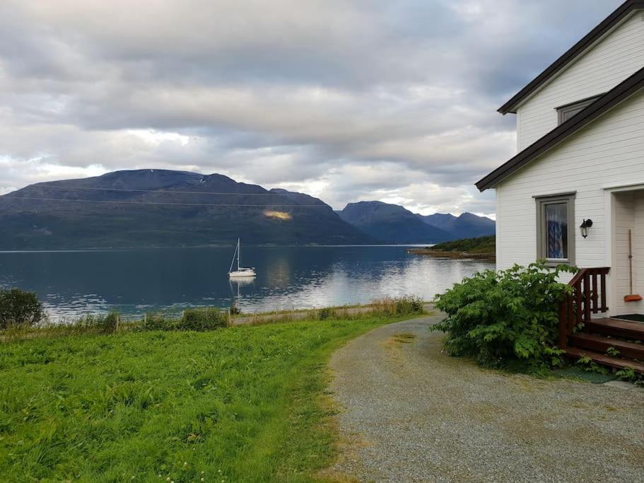 Traditional Farm House Located Close To Fjord Lyngseidet Kültér fotó